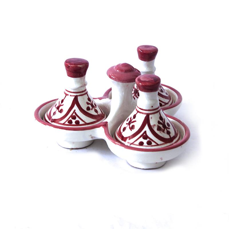 ARTIGIANATO VULCANO Tajine tagine Marocchino in Ceramica Dipinta a Mano di FES 