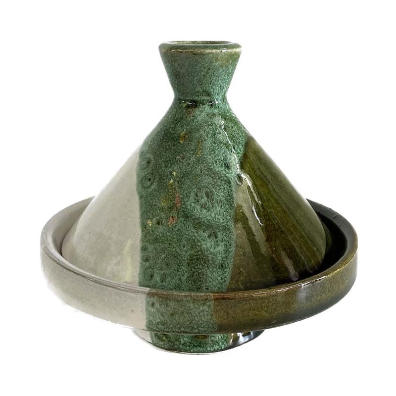 Tajine marocchino porta salse, porta spezie in ceramica dipinta a mano - Dimensioni circa: diam. cm 13*h 12